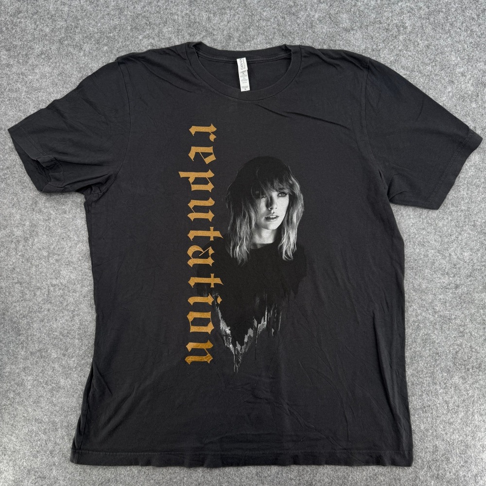 Taylor Swift Reputation Stadium Tour Black Graphic T-Shirt XL